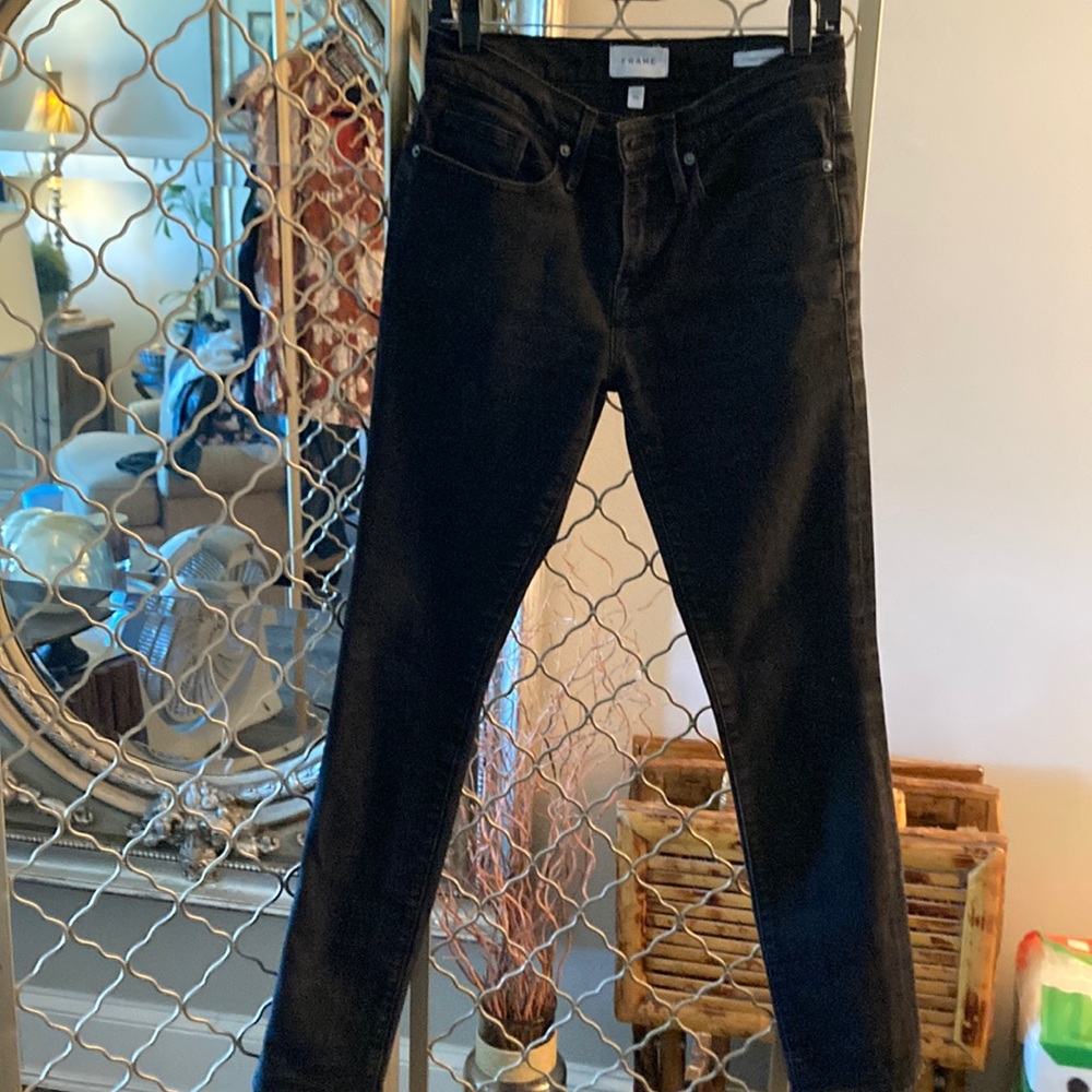 EUC black denim FRAME l’homme skinny jeans in size 29